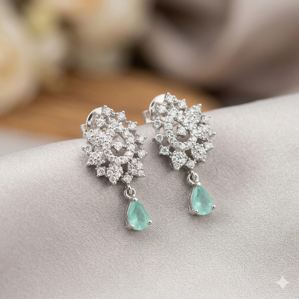 American Diamond Drop Earrings